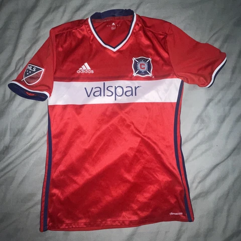 Adidas CHICAGO FIRE Jersey 2016 Primary Kit Valspar MLS Soccer Small Red Cover