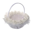 Flower Girl Gift Basket White Flower Girl Basket Wedding Baskets Handles