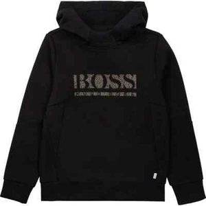 Hugo Boss Kidswear Boys Black & Gold Logo Hoodie (8 Years) Cotton Jersey RRP£96 - Picture 1 of 5