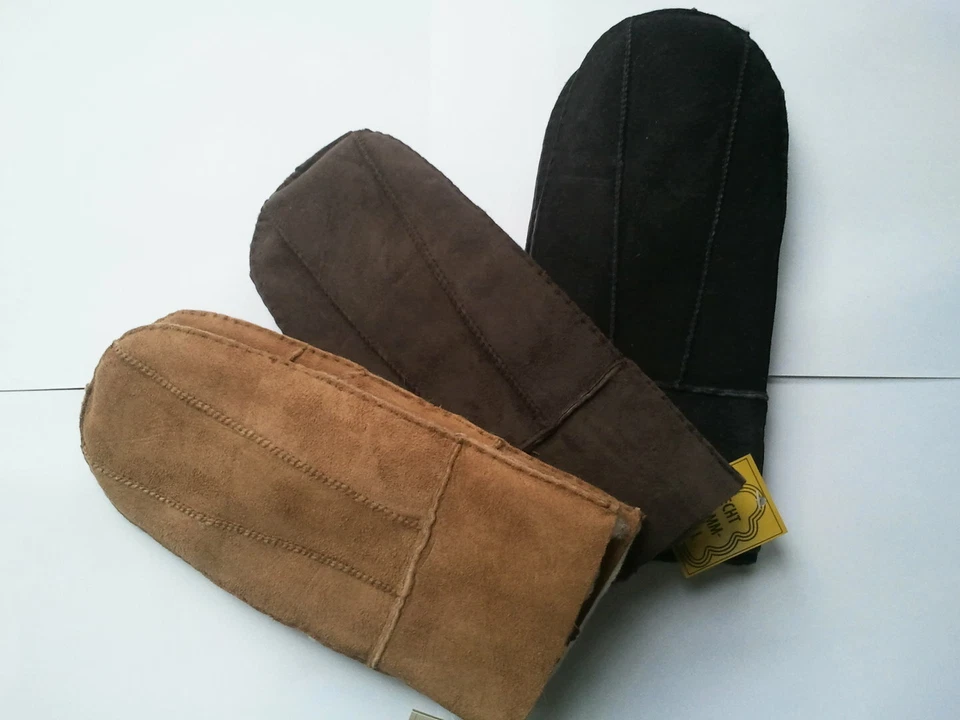 Winterhandschuhe Lammfell Fäustlinge Fausthandschuhe - Bild 1 von 1