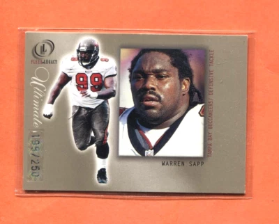 2001 Fleer Legacy Ultimate Warren Sapp Tampa Bay numbered 199/250 - Image 1 of 2