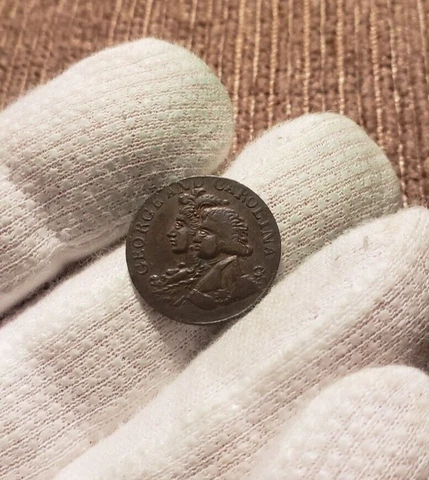 1794 Farthing Conder Token George & Carolina Cornucopia D&H 1144 Colonial Coin Cover