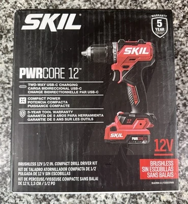 New SKIL DL6290A-11 12V PWRCORE 12 Brushless 12V 1/2" Compact Drill Driver Kit - Photo 1/2