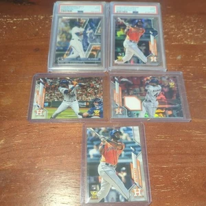 2020 YORDAN ALVAREZ  Rookie Card Lot of 5 Topps Bowman REFRACTOR GRADED RELIC!   - Picture 1 of 11