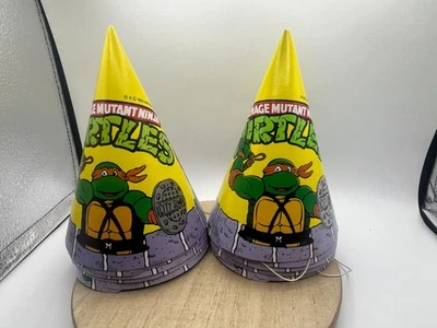 1989 TMNT Teenage Mutant Ninja Turtles Birthday Party Hats 6in (Lot of 10)Mirage - Image 1 of 4