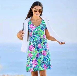 Vestido Lilly Pulitzer Disney Dreamin Minnie & Daisy Etta Talla XL NUEVO CON ETIQUETAS - Imagen 1 de 3