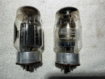 Par IEC Mullard Placa Negra 3 Obeters KT88. Tubo original hecho en el Reino Unido Foto 1 de 4