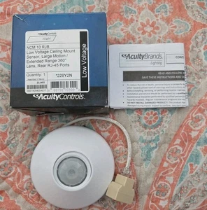 Sensor de ocupación de techo Acuity Control nLight NCM 10 RJB 229Y2N CAJA ABIERTA, J13 - Imagen 1 de 2