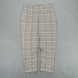 J Jill Pants Large Pull on Brown Houndstooth Wearever Smooth Fit - Picture 1 of 6