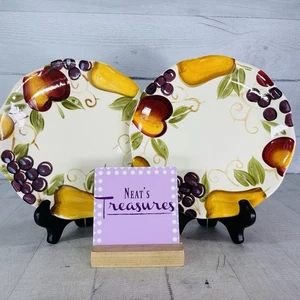 Better Homes And Gardens BELLA FRUIT Scalloped Stoneware 8" Salad Plate Set of 2 - Picture 1 of 16