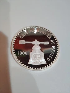 1986 Mo Mexico Silver 5 oz Proof 450 Year Anniversary - Picture 1 of 7