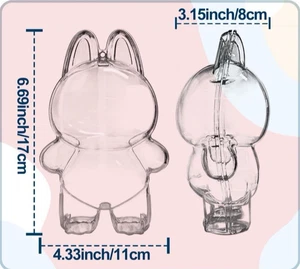 NEW Pop Mart Labubu The Monsters Plush Clear Protective Case Standing Style 1p - Picture 1 of 7