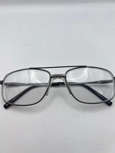 Marco de gafas Capistrano C422 unisex de metal negro borde completo aviador 60-18-150 - Imagen 1 de 6