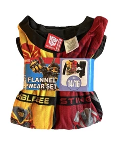 Authentic Transformers Boys 2-PC Flannel Pajama Sleepwear Gift Set Size 14-16 - Picture 1 of 6