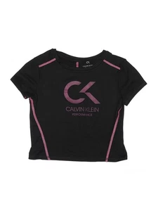 Calvin Klein Performance Girls Black Active T-Shirt 8 - Picture 1 of 2
