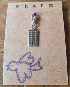 CLIP ON CHARM ABACUS FOR BRACELET KEYRING HANDBAG ZIP PURSE - Picture 1 of 4