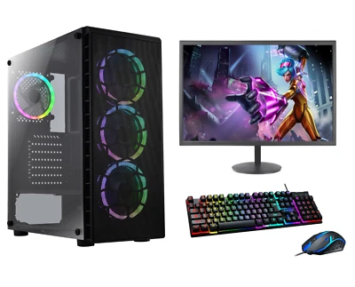 Fast Intel Core i7 Gaming PC Computer 16GB RAM 1TB HDD NVIDIA RTX 3050 Windows11 - Image 1 of 4