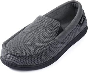 Men's Slippers Memory Foam Moccasin Casual House Shoes Slip-on Outdoor size new