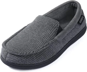 Men's Slippers Memory Foam Moccasin Casual House Shoes Slip-on Outdoor size new - Picture 1 of 31