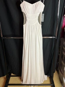 NEW Strapless White Open Midriff Sheer Bare Grecian Bridal Gown Wedding Dress 0 - Picture 1 of 10