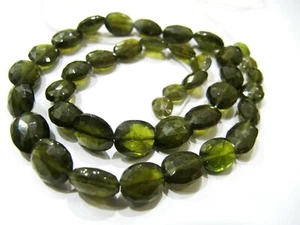 NATURAL VESSONITE GARNET OVAL BRIOLETTE BEADS SIZE 6X8MM TO 10X14MM STRAND 4 INC - Picture 1 of 5