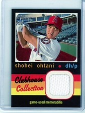 SHOHEI OHTANI 2020 TOPPS HERITAGE CLUBHOUSE COLLECTION GAME USED JERSEY SP