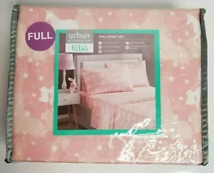 Urban Domain Kids FULL Unicorns Stars Sheet Set PINK Mythical Fantasy Girl NEW - Picture 1 of 3