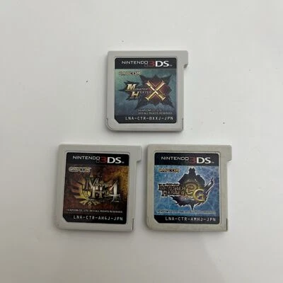 Monster Hunter 3G, 4, X - Nintendo 3DS JAPAN NTSC-J Game - Image 1 of 4