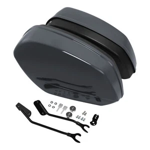 Saddlebags Fit For Harley Softail Low Rider ST Low Rider S 2022-24 Gunship Gray - Picture 1 of 8