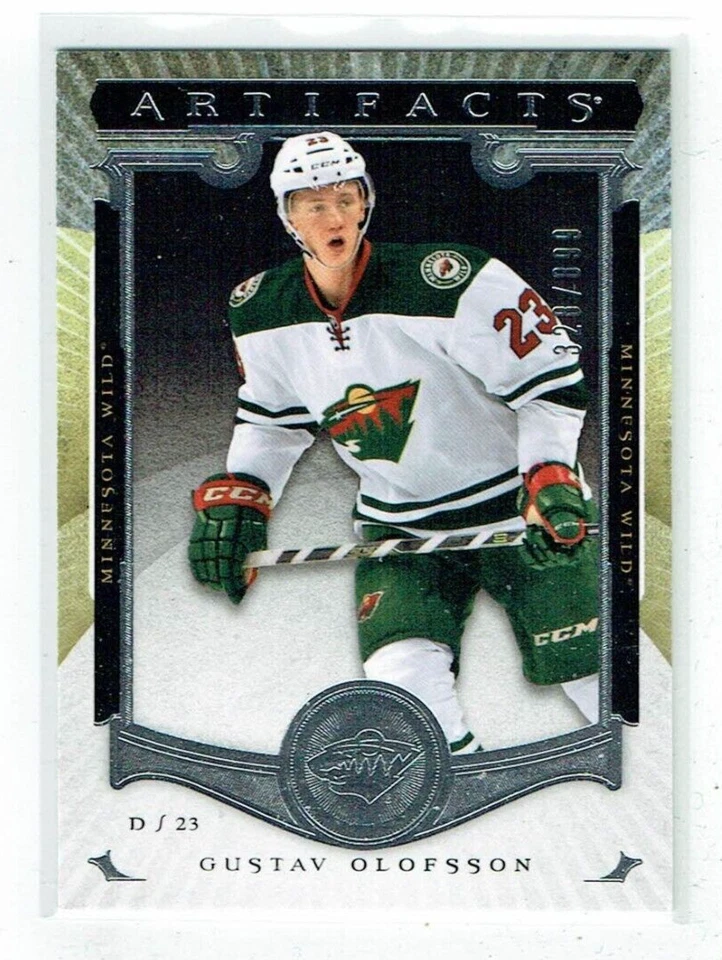 15-16 UD Upper Deck Artifacts  Gustav Olofsson  /899  Rookie - Image 1 of 1