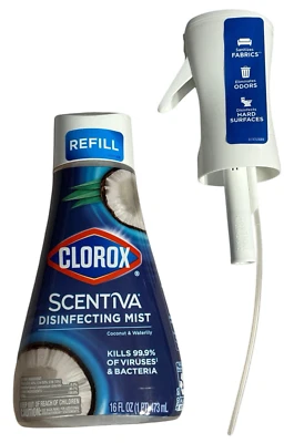 Pulverizador desinfectante Scentiva - Recarga Clorox 16 oz - Coco y nenúfar Foto 1 de 4