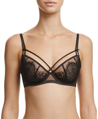 Dita Von Teese Maestra Balconette Bra, Style D51390, Black, Size 32D - Image 1 of 2