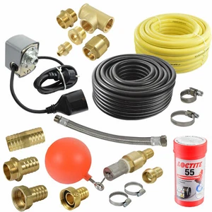 Messing Tüllen Fittings Garten An Saug Schlauch Set Pumpe Hauswasserwerk Zubehör - Bild 1 von 30