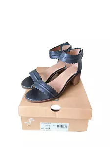 Colorado Chandra Heels Womens Size 9 Blue Metallic Ankle Strap Open Toe Sandals - Picture 1 of 14