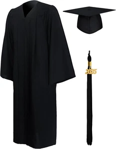 Graduationmall Matte Graduation Gown Cap Tassel Set 2025 for High School and Bac - Picture 1 of 12