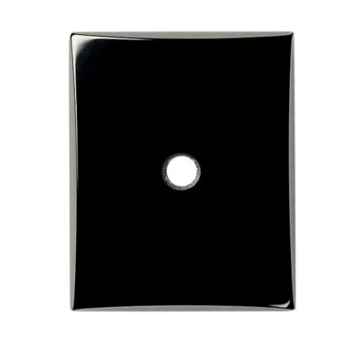 Natural Extra Fine Black Onyx - Cushion Buff Top Cabochon Drill Hole - Brazil -  - Image 1 of 2