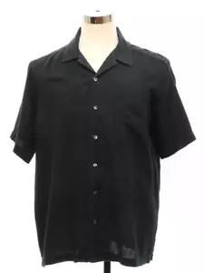 Breakwater Mens Linen Sport Black Sz Large Shirt - Picture 1 of 7