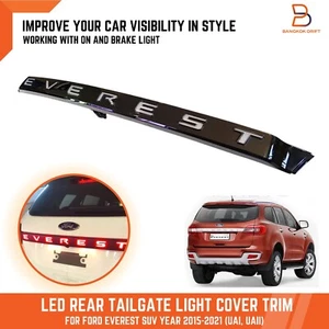 LED Rear Tailgate Light Cover Trim FIT FORD Everest UA UAII 2015 2018 2021 SUV - Picture 1 of 11
