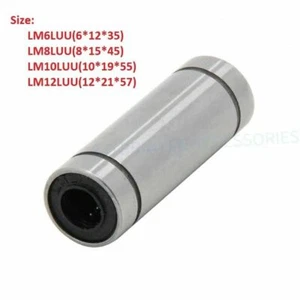 LM6LUU LM8LUU LM10LUU LM12LUU Long Linear Ball Bearing Bushing 3D Printer CNC - Picture 1 of 6