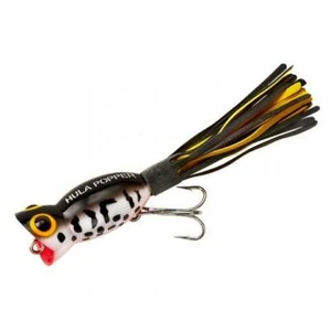 Arbogast   Ultra Lite  Hula Popper  G730         COACHDOG  Black / Yellow Skirt - Picture 1 of 1
