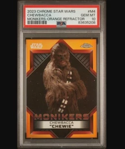 2023 Topps Chrome Star Wars "Chewbacca" /25 PSA 10 GEM MINT Orange Refractor - Picture 1 of 2
