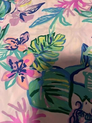 Lilly Pulitzer  Amethyst Mermaid In The Shade  18”x18” Cotton Poplin  fabric - Image 1 of 4