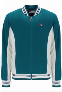 Fila Vintage Uomo Settanta Baseball Track Jacket Retrò Settanta Gardenia - Foto 1 di 3