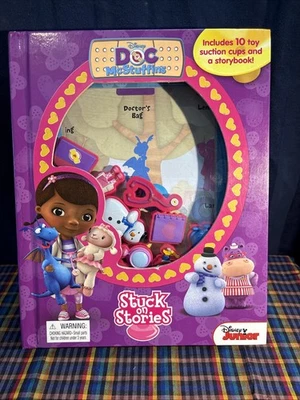 Doc McStuffins Stuck On Stories 10 Figurines With Suction Cups Story Book     R6 - Image 1 of 4