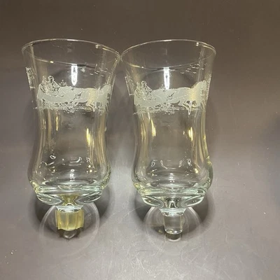 Травленое стекло колышек обет бра подсвечники лед филигранный Winterland сани - Изображение 1 из 4