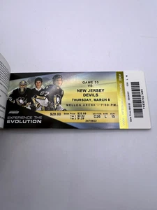 Pittsburgh Penguins 2006-07 TICKET STUB vs New Jersey Devils 3-8-07 Game 33 - Picture 1 of 1