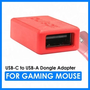 Genuine OEM Pulsar USB-C to USB-A Dongle Adapter for Gaming Mouse | Red - Picture 1 of 7
