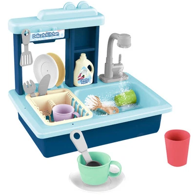 Lavandino Giocattolo Lavello Gioco da Cucina con Rubinetto ad Acqua Realistico - Immagine 1 di 4