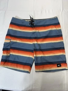O’Neill Herren Boardshorts Gr. 31 - orange blau gestreift Badehose Surfwear - Bild 1 von 10