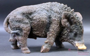 Wildschwein Dekofigur Keiler Kunstharz, gebraucht - Bild 1 von 4